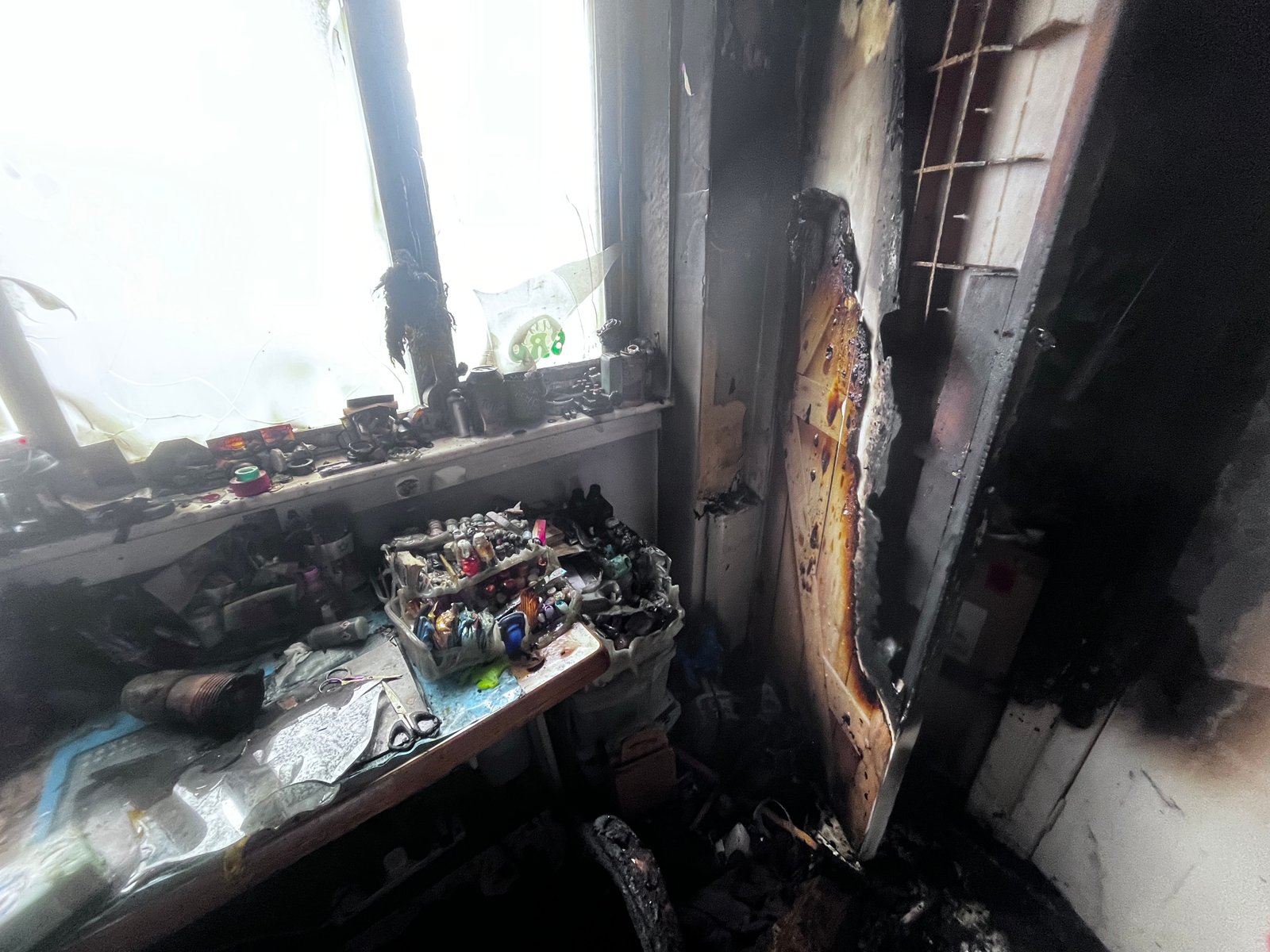 Fire damage day 0 view 1