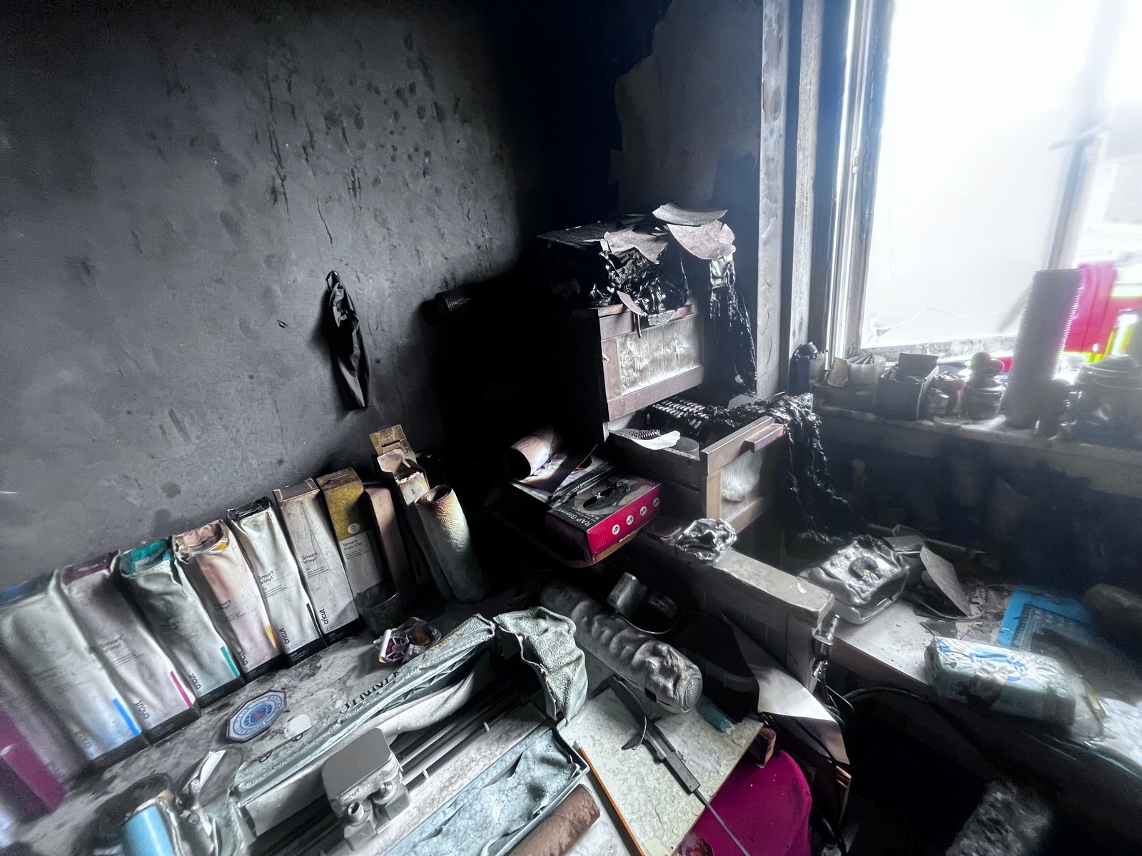 Fire damage day 0 view 3