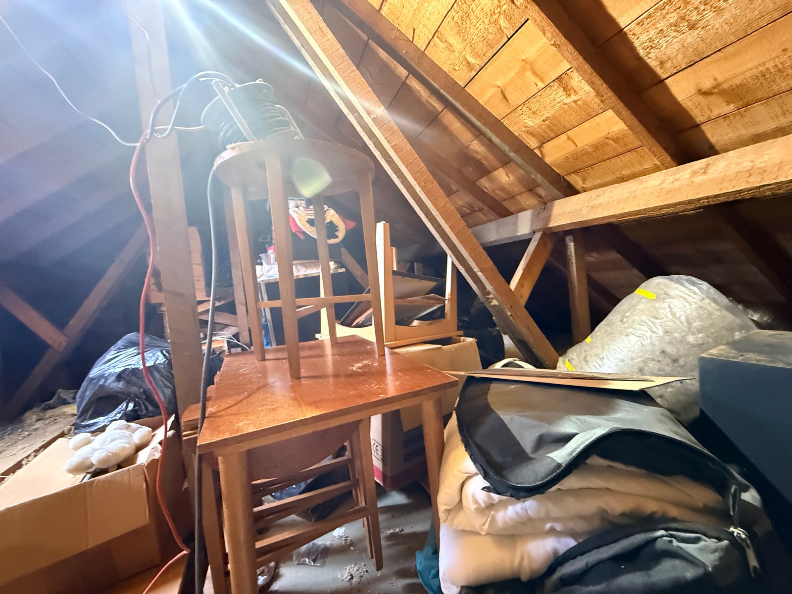 Clean storage lines in the upper attic space