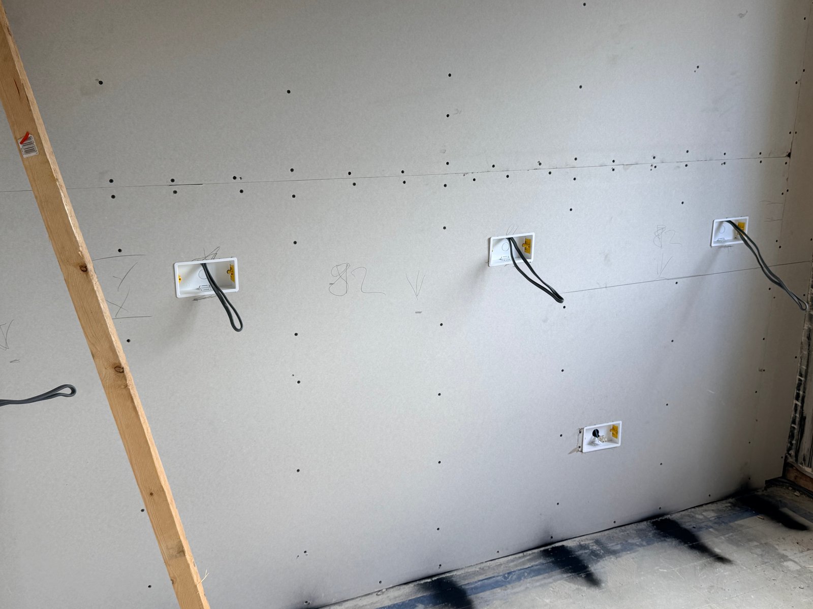 Craft studio walls fully cleared for plastering