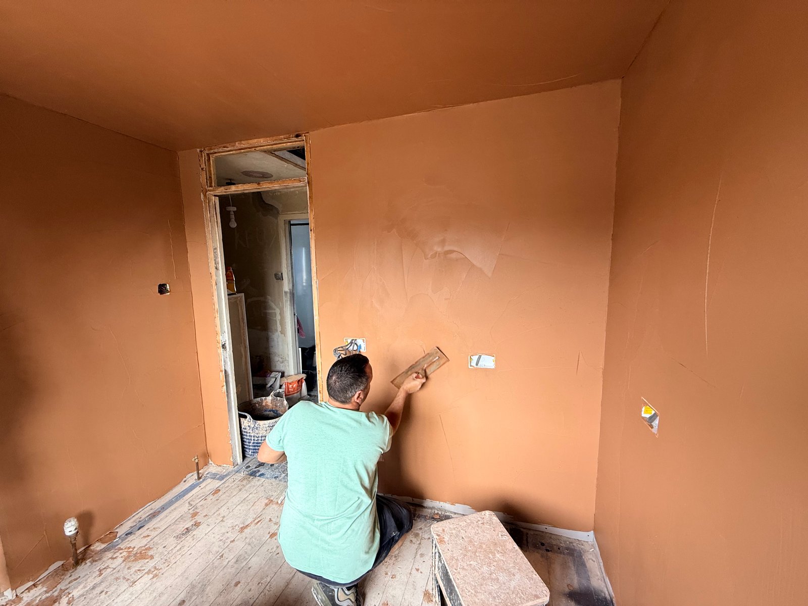 Plastering transformation progress 4